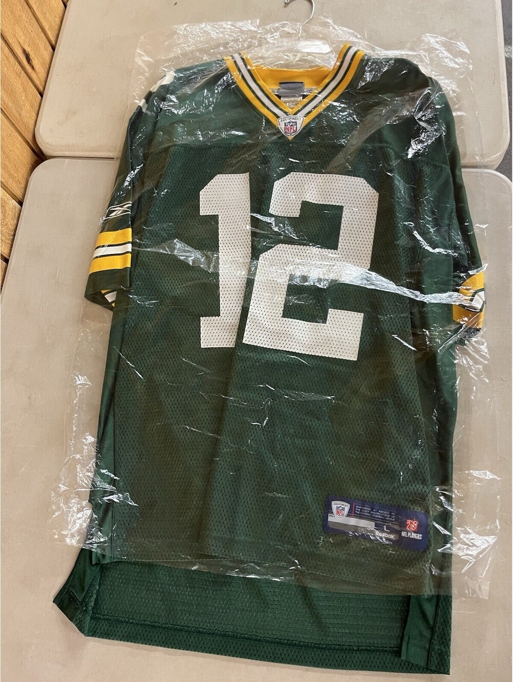 Aaron Rodger’s NFL On Field Reebok Jersey #12 Large Green Bay Packers